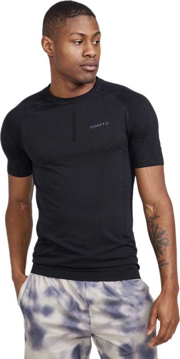 Craft adv cool intensity ss tee m heren thermoshirt - zwart s