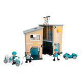 Classic world houten politiebureau speelset voor kinderen. - afbeelding 3