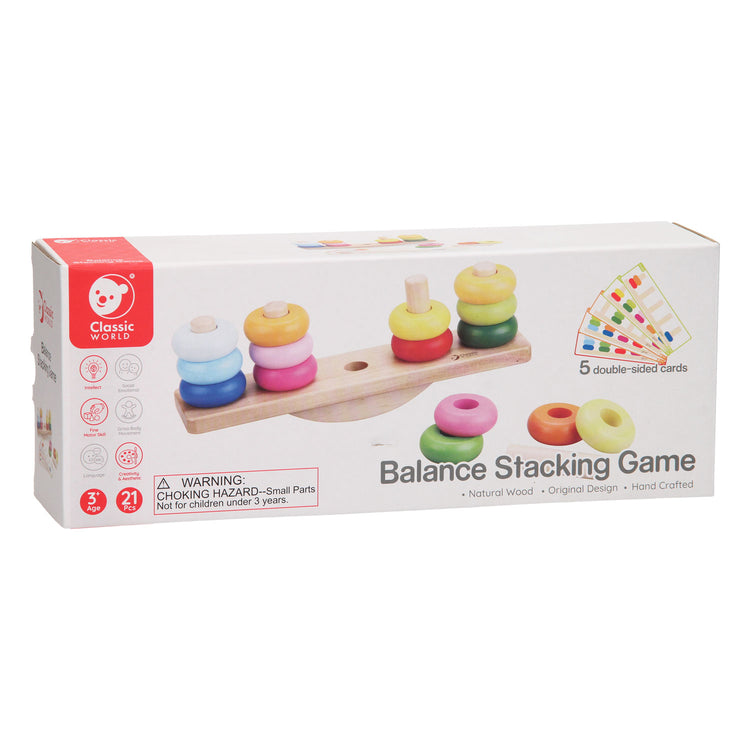 Classic world houten balans stapelspel, 26dlg.