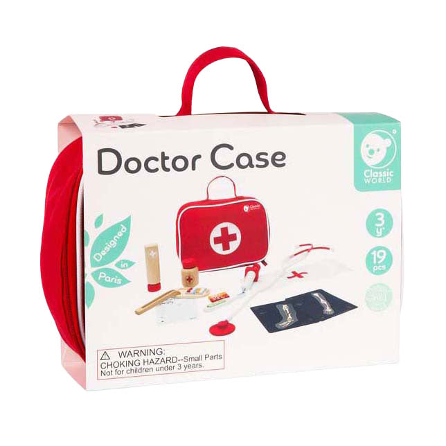 Classic world houten set dokterskoffertje 19-dlg.