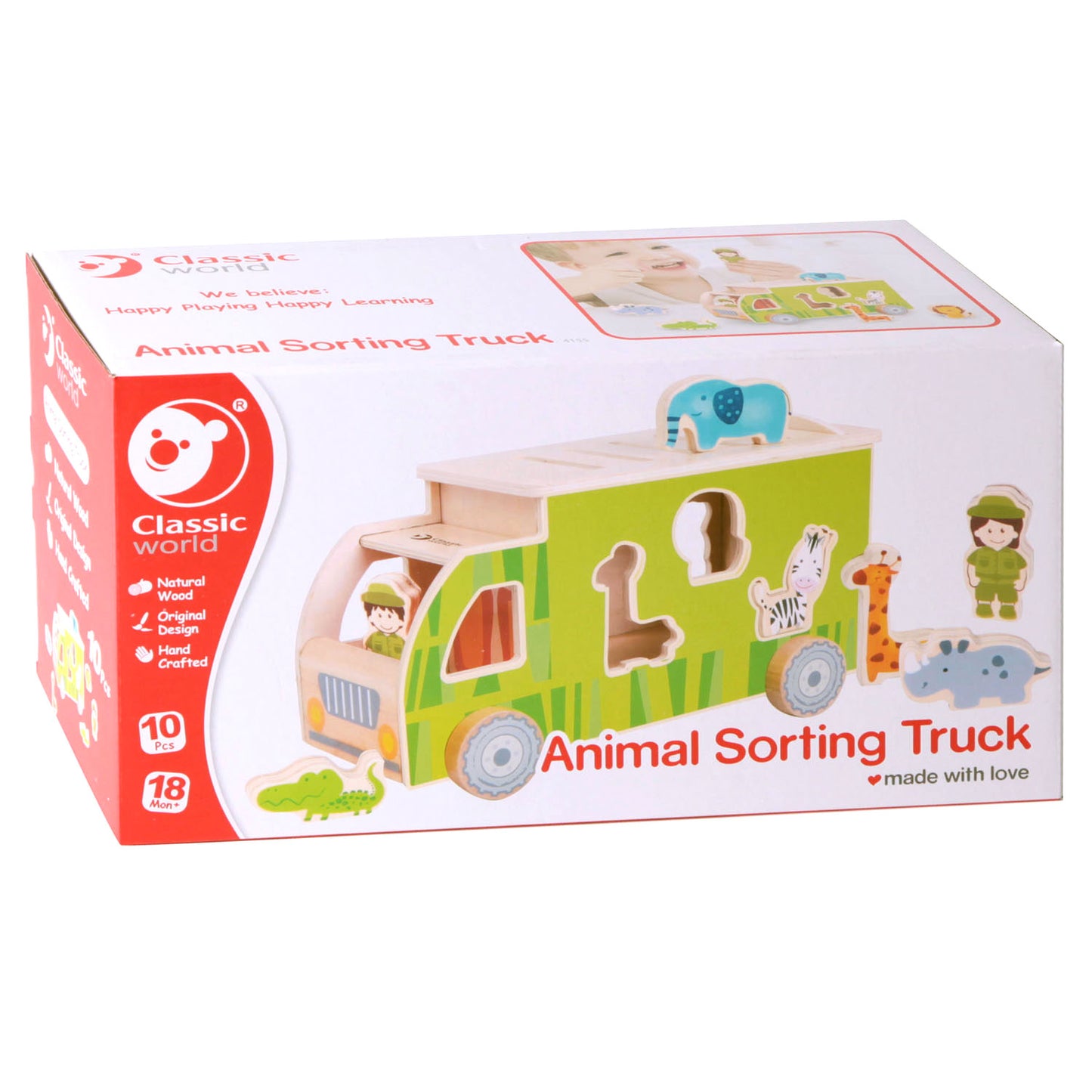 Classic world dieren vrachtwagen vormenstoof