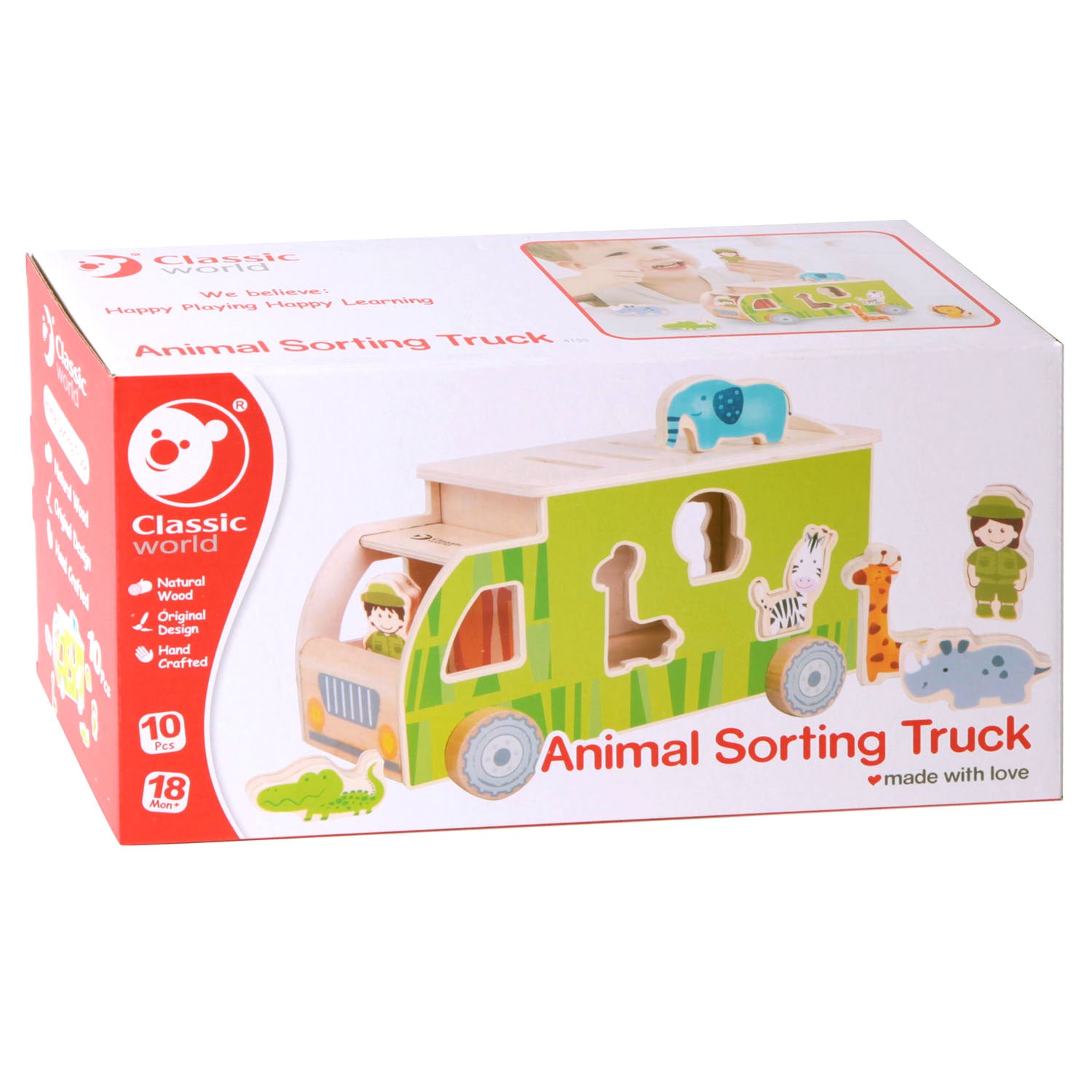 Classic world dieren vrachtwagen vormenstoof
