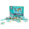 Classic world houten legpuzzel wereldkaart, 48st.