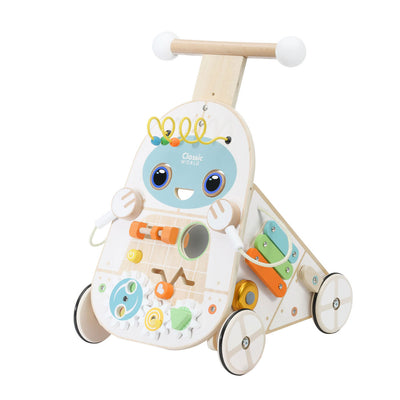 Classic world houten baby loopwagen - educatief speelgoed multicolor.
