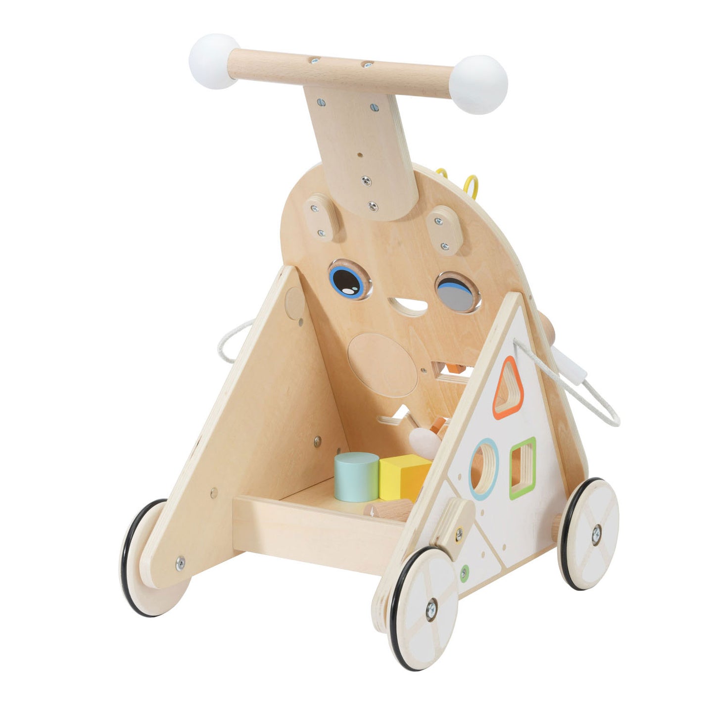 Classic world houten baby loopwagen - educatief speelgoed multicolor.