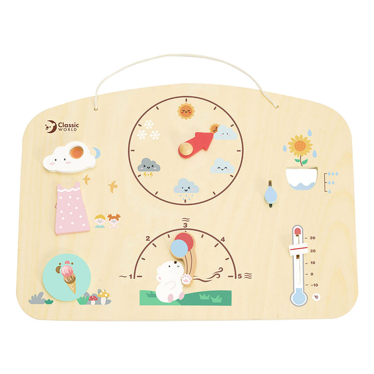 Classic world houten weermeter