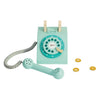 Classic world houten retro telefoon turquoise