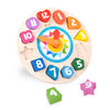 Classic world houten leerklok met vormen tic-tac, 15dlg.