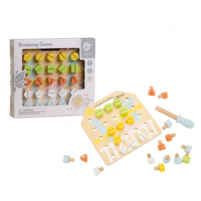 Classic world houten schroefbord coordinatie spel, 27dlg.