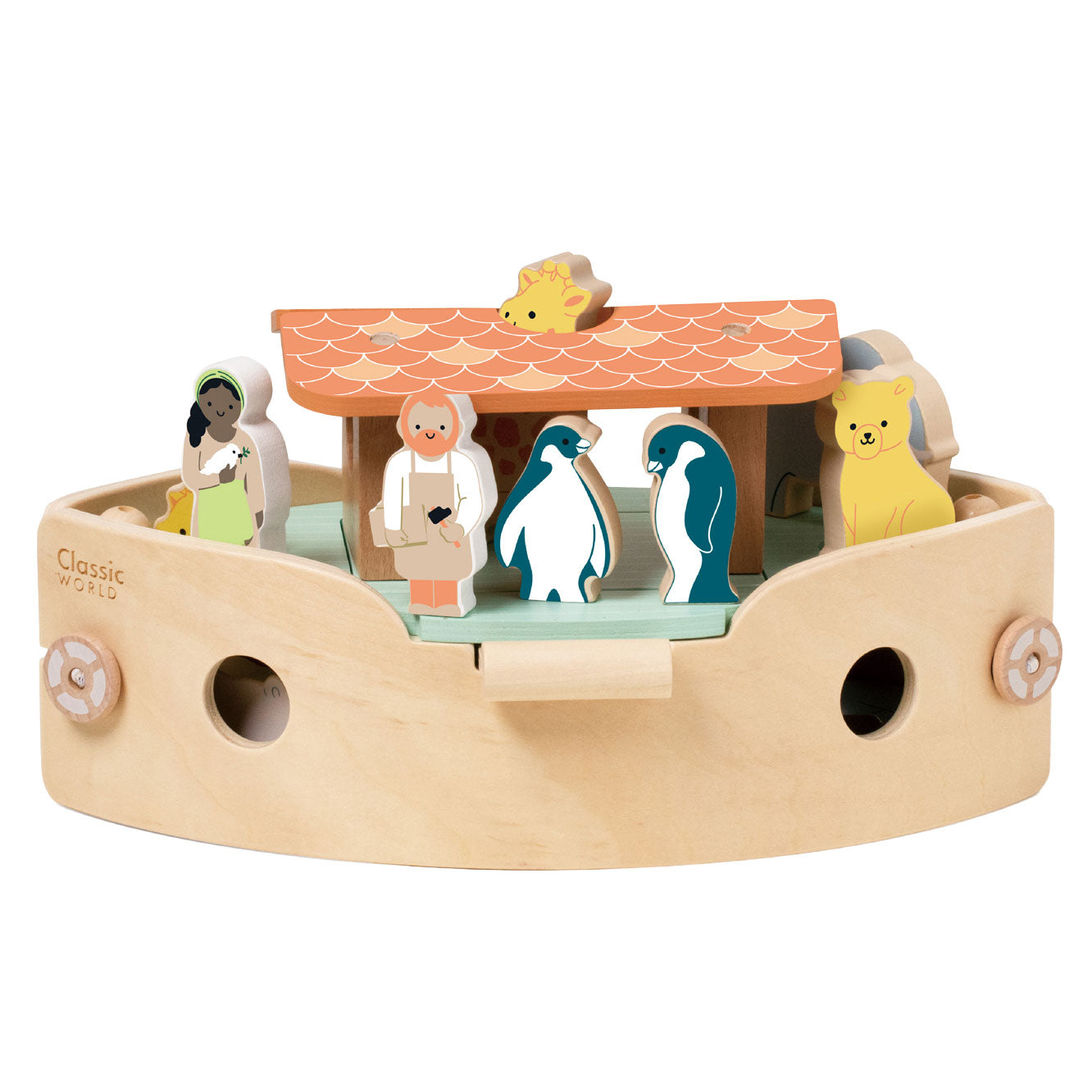 Classic World World Houten Noah's Ark Boot Bouwset met Dieren, 16dlg.