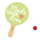 Classic world houten racket met bal aan koord - afbeelding 1