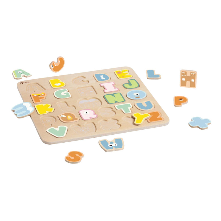 Classic world houten alfabet puzzel educatief speelgoed 27 stukjes.