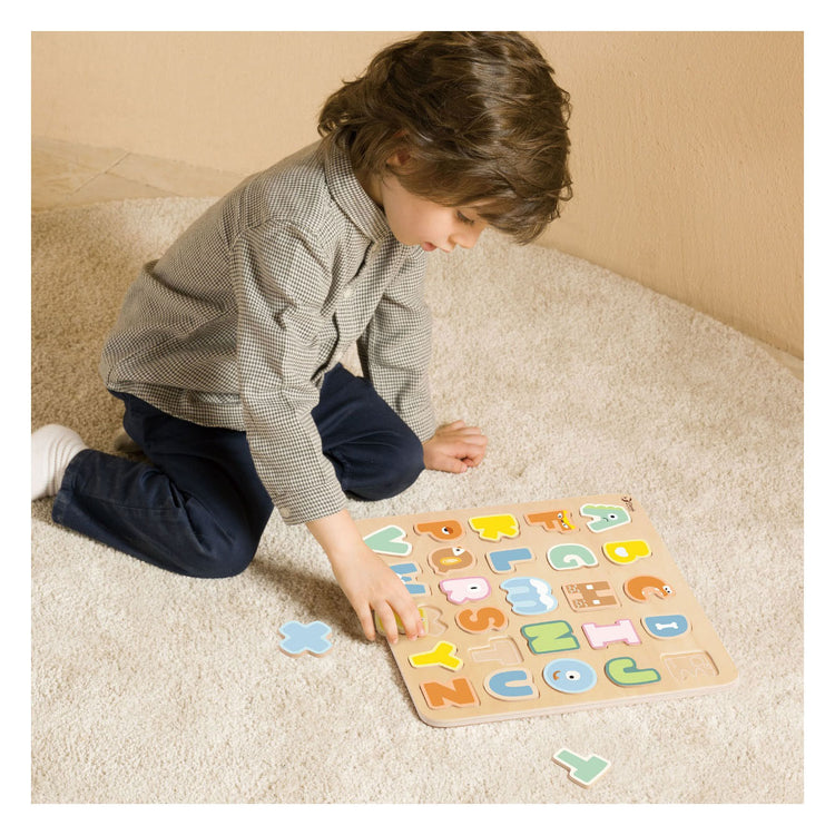 Classic world houten alfabet puzzel educatief speelgoed 27 stukjes.