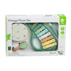 Classic world houten muziekinstrumenten set vintage 5-delig speelgoed.
