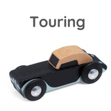 Classic world houten tour auto's set, 3st.