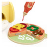 Classic world houten speelgoed pizzaoven speelset met accessoires.