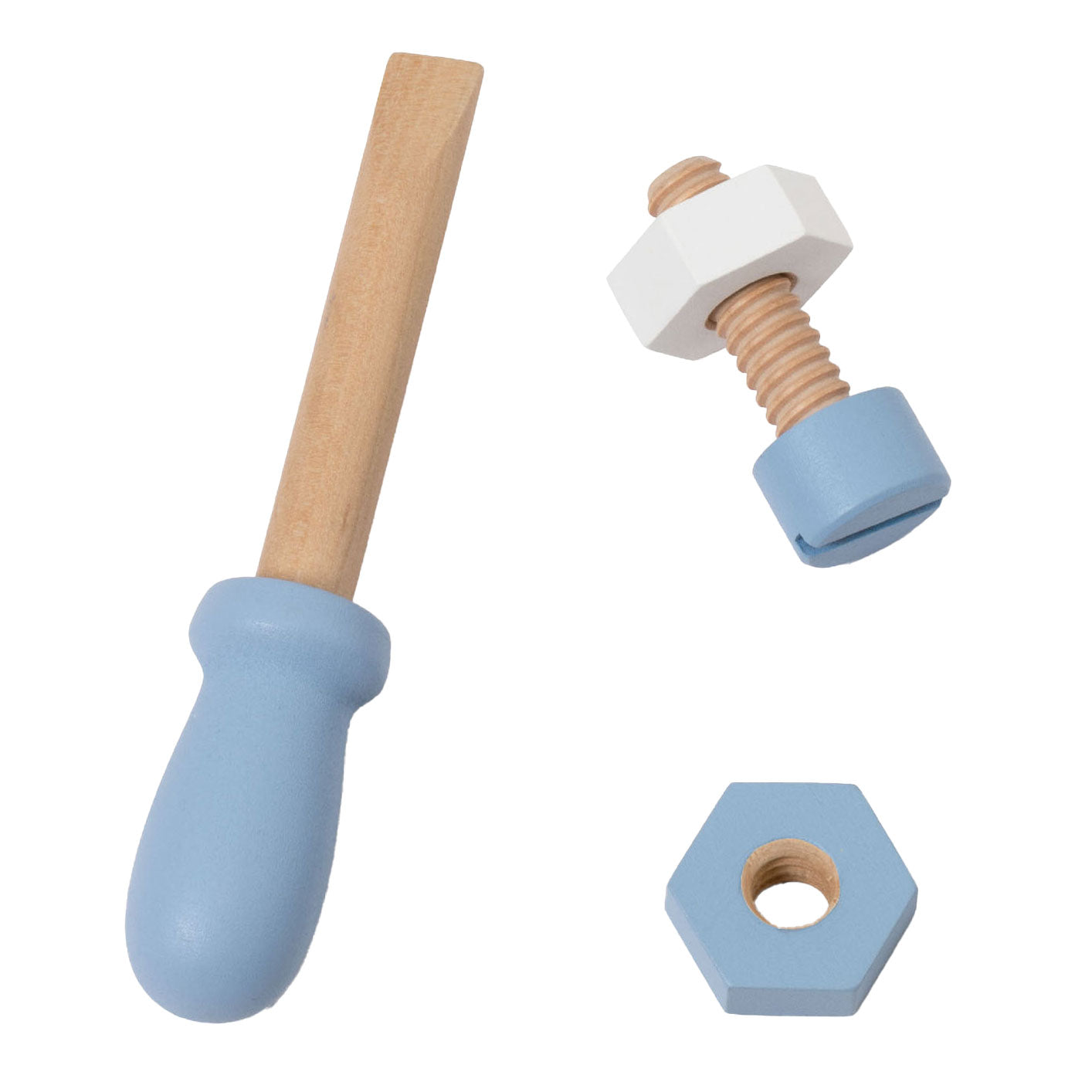 Classic world houten gereedschapsriem speelgoed voor kinderen 10-delig.