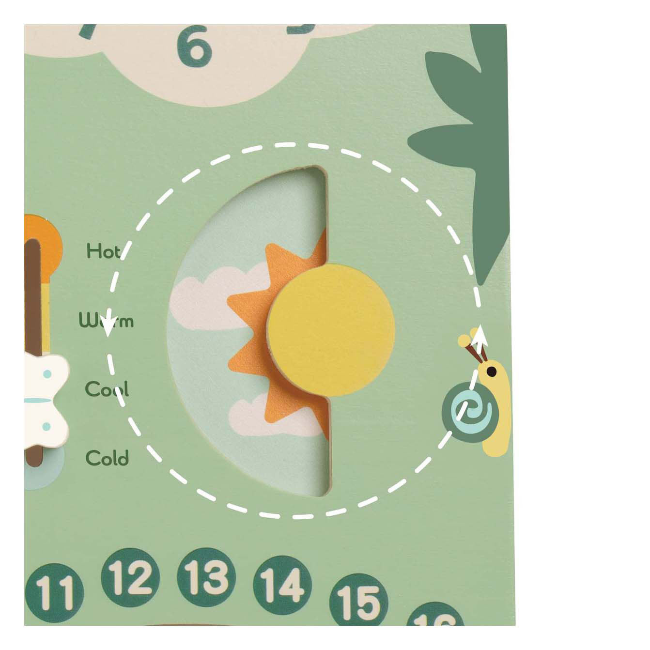 Classic world houten kalender in het engels in een doos - uni