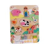 Classic world houten inlegpuzzel boerderij, 12st. - afbeelding 2