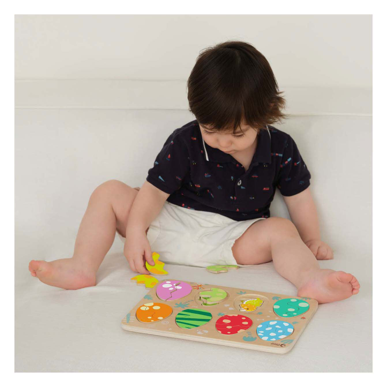 Classic world houten puzzel dinosaurus educatief speelgoed 25 stukjes.