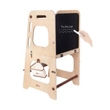 Classic world houten 2in1 leertoren en tafel verstelbaar, 90cm - afbeelding 1