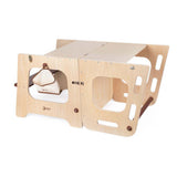 Classic world houten 2in1 leertoren en tafel verstelbaar, 90cm - afbeelding 2