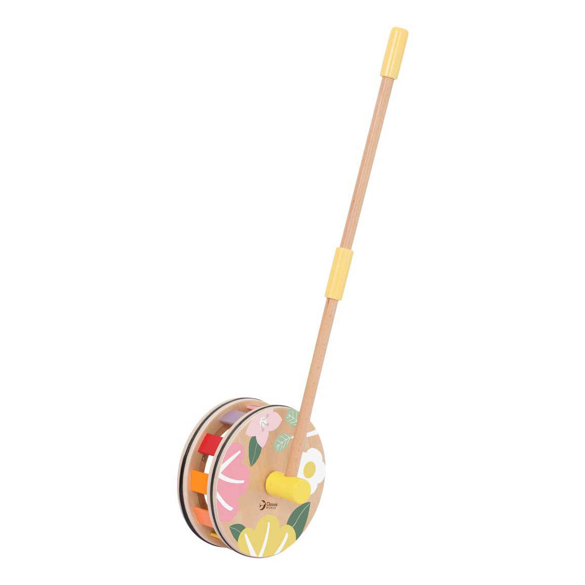 Classic world houten duwspeelgoed regenboog
