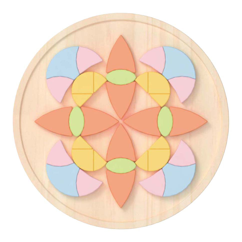 Classic world klassieke wereld mandala puzzel - houten bloemen mozaïek