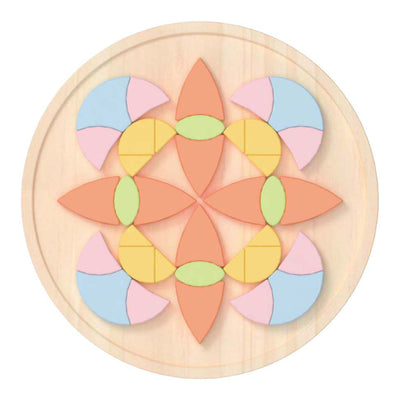 Classic world houten mandala puzzel bloem