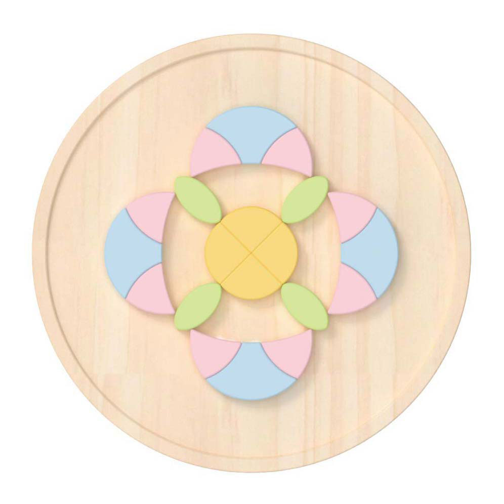 Classic world klassieke wereld mandala puzzel - houten bloemen mozaïek