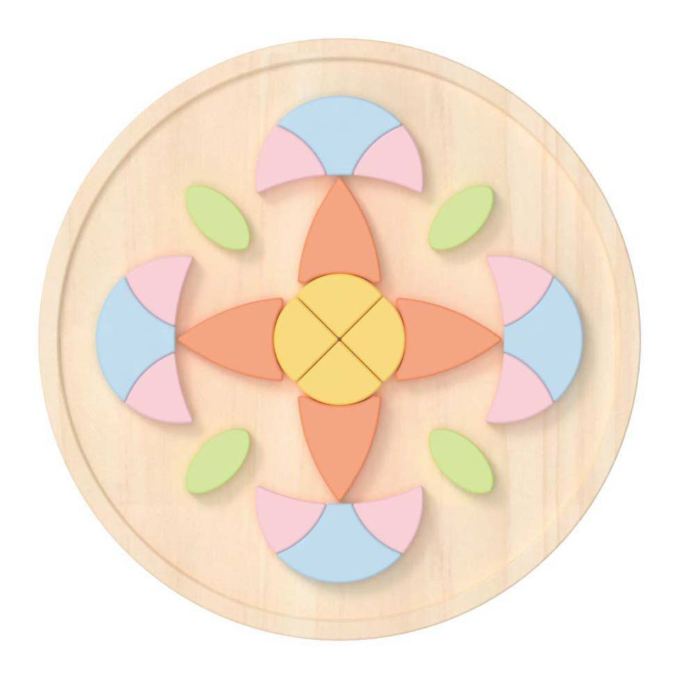 Classic world klassieke wereld mandala puzzel - houten bloemen mozaïek