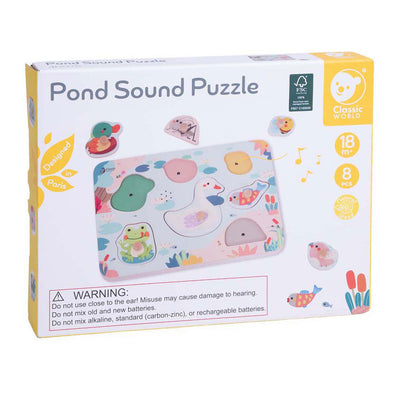 Classic world houten puzzel poel geluid educatief speelgoed.