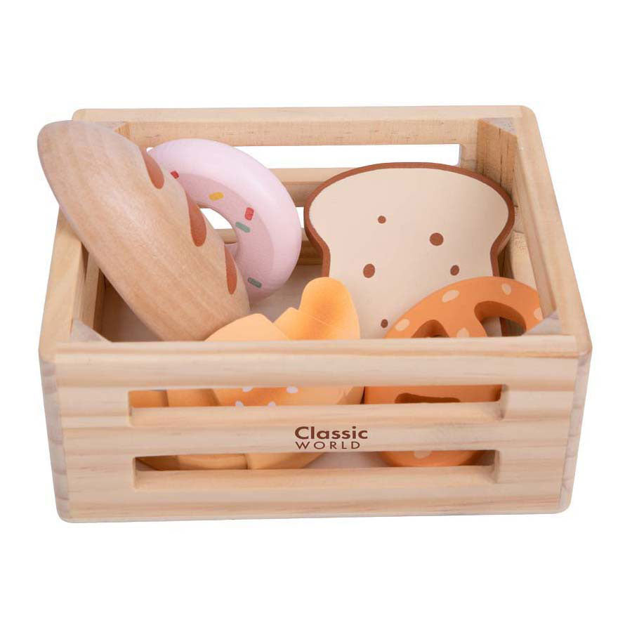 Classic world houten krat met brood
