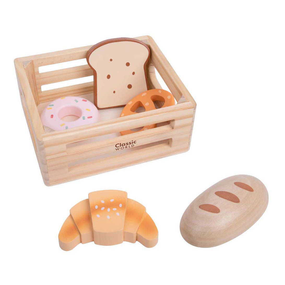 Classic world houten krat met brood