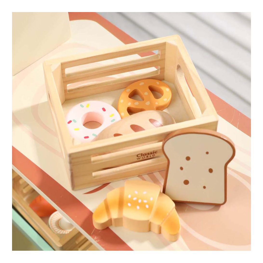 Classic world houten krat met brood