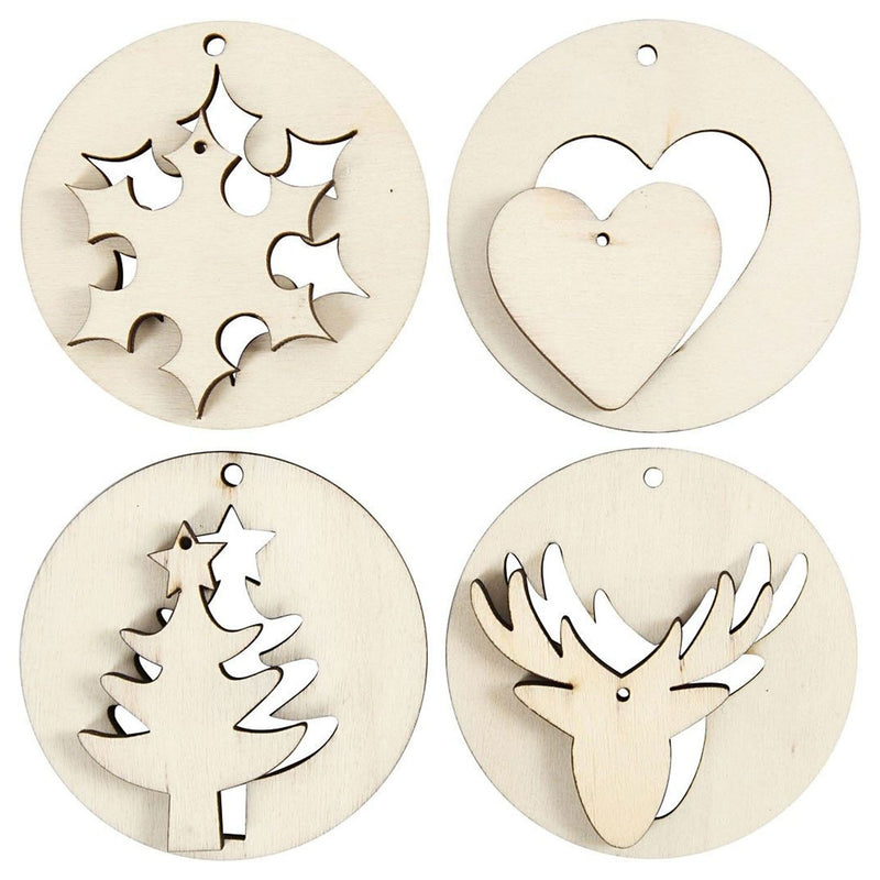 Creativ company https: www.cchobby.nl 2-in-1-hangende-decoraties-d-7-cm-gatgrootte-3-mm-dikte-4-mm-8-stuk-1-doos