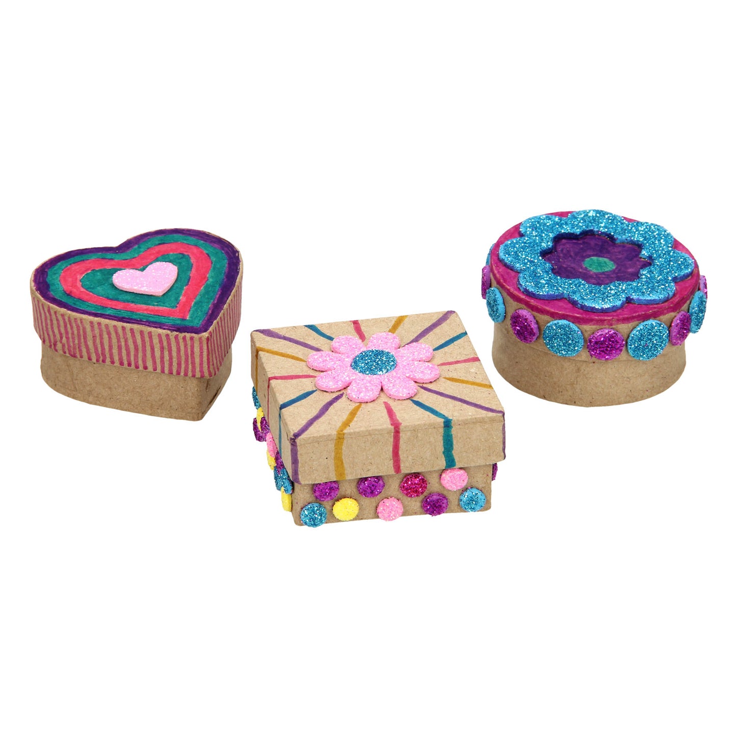 Creativ company papier mache creotime: mini doosjes 6 stuks 5x3 cm