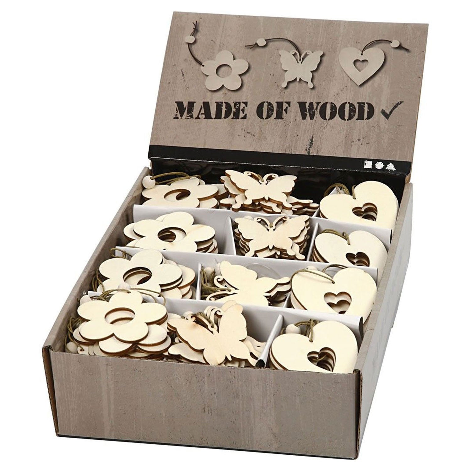 Creativ company versier je houten decoratie, 200st.