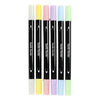 Creativ company dubbelzijdige textielstiften - pastel kleuren, 6st.