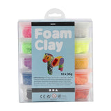 Foam clay foam klei - basiskleuren, 10x35gr - afbeelding 2