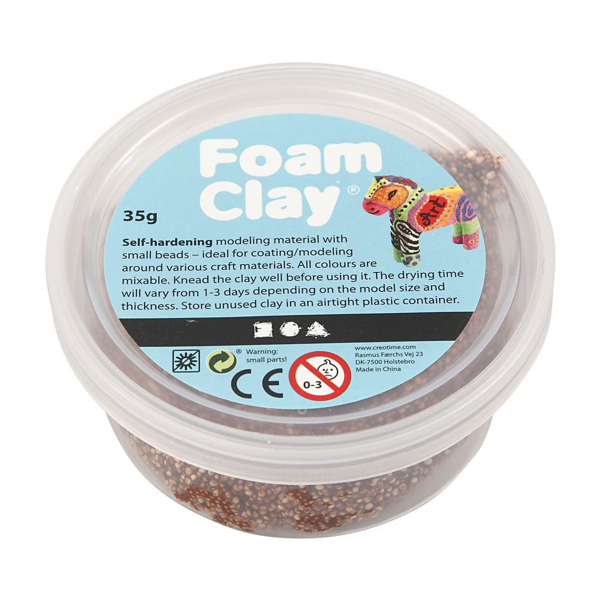 Foam clay - bruin, 35gr.