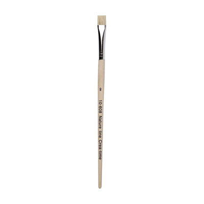 Creativ company nature line kwasten, afm 8, l: 18,5 cm, b: 10 mm, plat, 12 stuk 1 doos