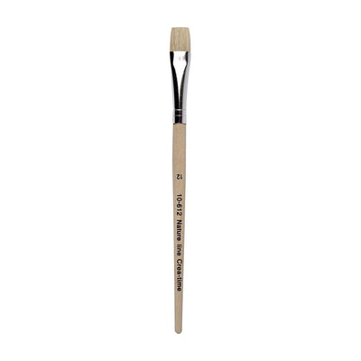 Creativ company nature line kwasten, afm 12, l: 19 cm, b: 11 mm, plat, 12 stuk 1 doos