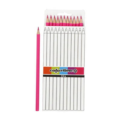 Creativ company driehoekige kleurpotloden - roze, 12st.