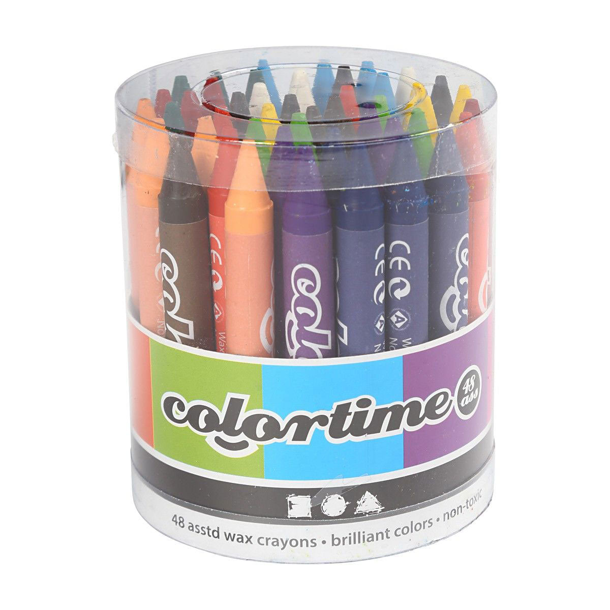 Creativ company set met 12 kleuren kleurkrijt, 48 st.