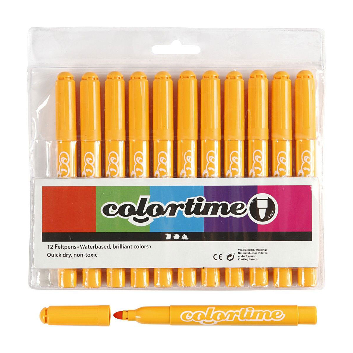 Creativ company warm gele jumbo stiften, 12st.