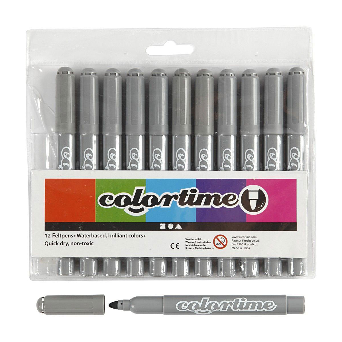 Creativ company https: www.cchobby.nl colortime-stiften-lijndikte-5-mm-grijs-12-stuk-1-doos