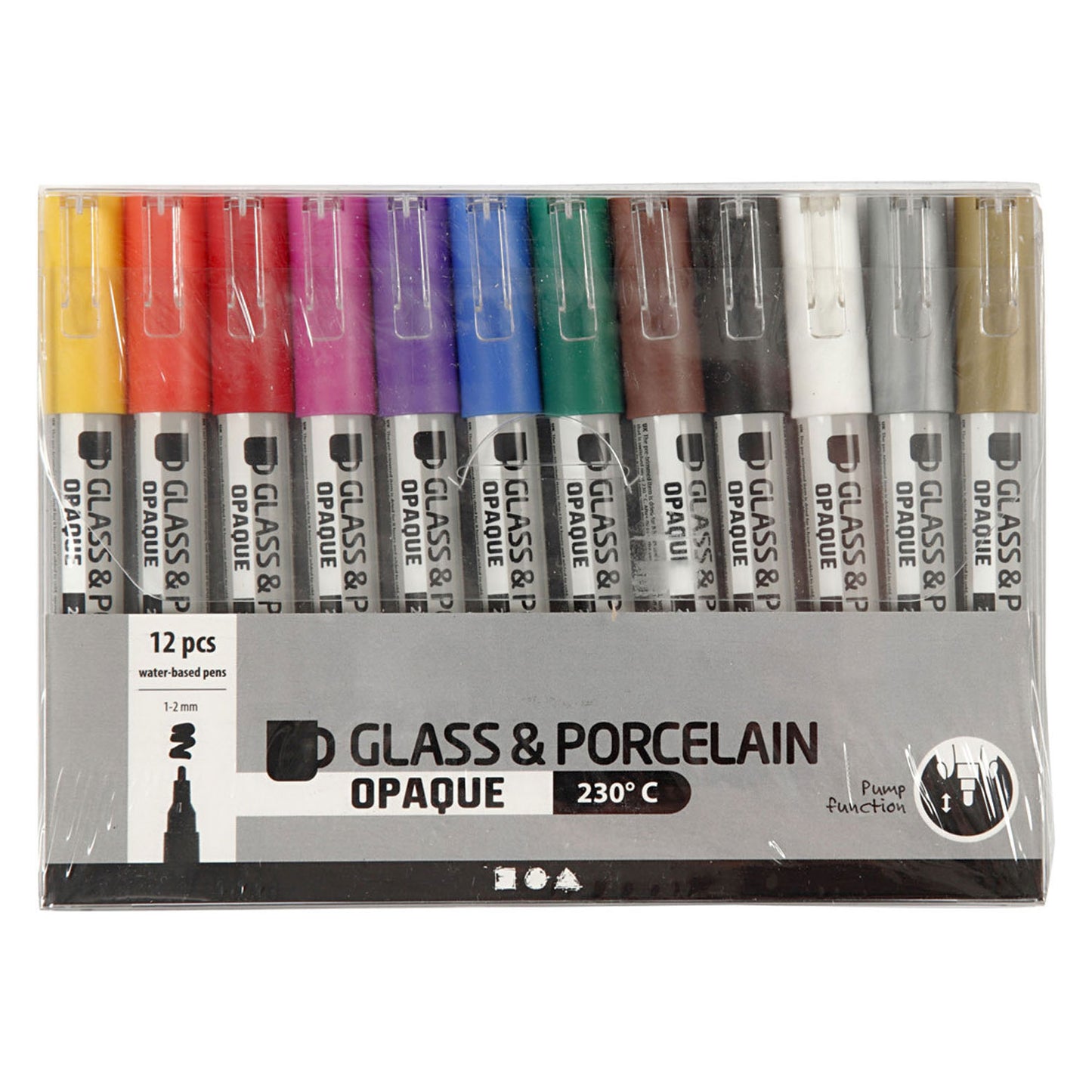 Creativ company glas- porseleinstiften, 12st.