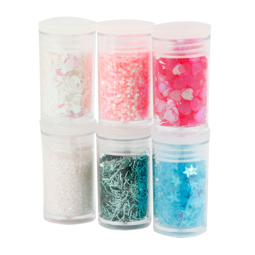 Creativ Company Glitters en Pailletten, 6x5 gram