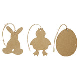 Creativ company https: www.cchobby.nl paas-decoraties-konijn-kip-en-ei-h-10-cm-6-stuk-1-doos - afbeelding 1